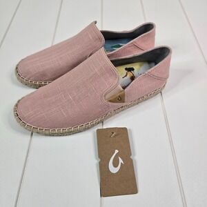 Olukai Kaula Pa'A Kapa Rose Pink‎ Espadrille Women's Size 9 Slip On Shoes NWT